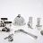 Egg cups, knife-rest & spreader, napkin ring, salt & pepper set, butterdish