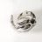 nUTOPIA napkin ring, silver-plated bronze