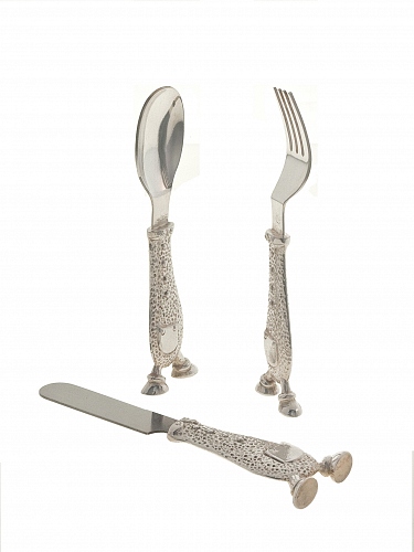 Spoon, fork & knife for babies. - © Lauret Studio