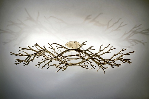 Méristème, suspension, bronze brossé. Longueur 170 cm. Richard Lauret pour  - © Lauret Studio