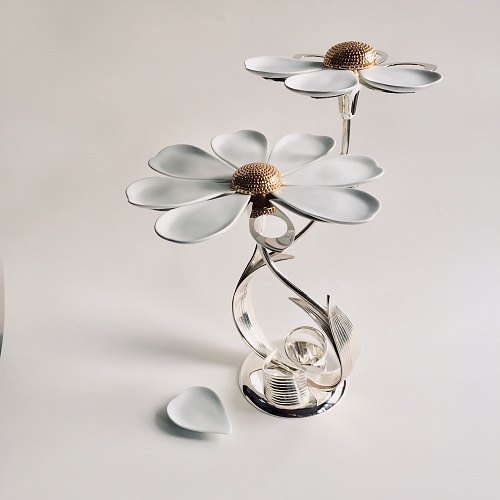 A LA FOLIE SILVER PLATED tea time display, DESIGN RICHARD LAURET.jpg - © Lauret Studio
