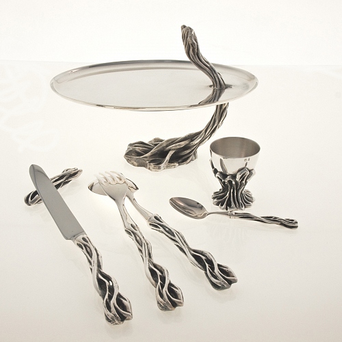 Dinner pieces, egg cup & moka spoon, mini cakes tray - © Lauret Studio