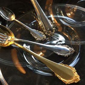 couverts Bagatelle, design Richard Lauret. Silver plated. Gold plated - © Lauret Studio